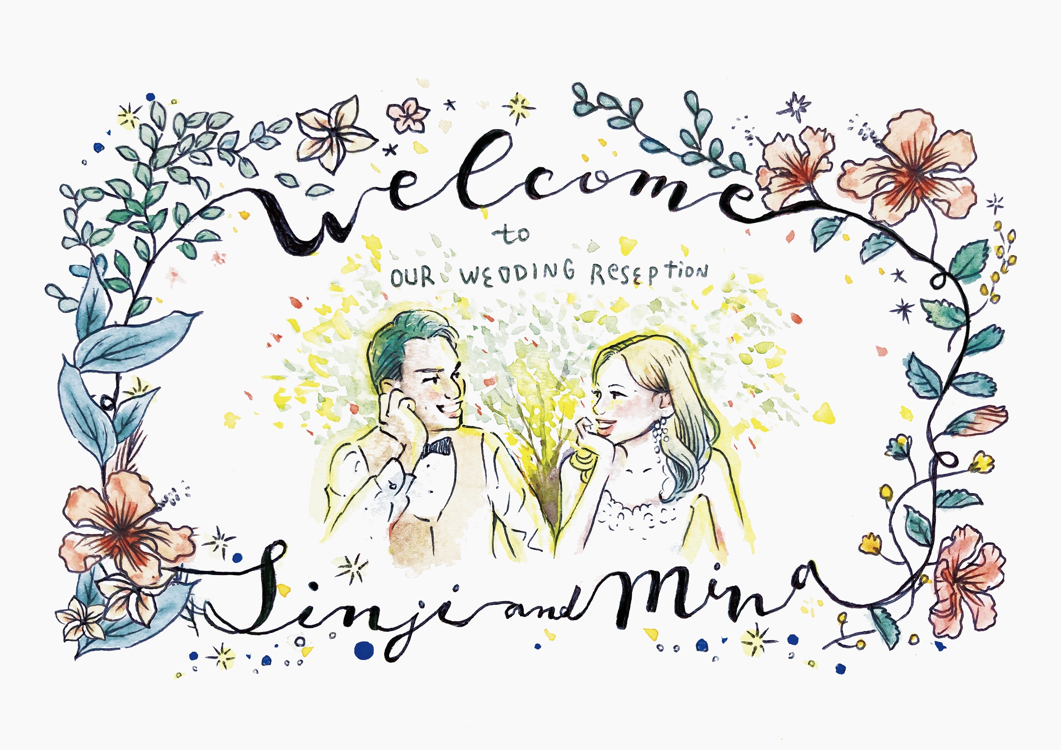 Wedding welcome board